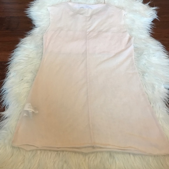 Zara Blush Pink Sheer Raw Hem Tank Top - Picture 7 of 7